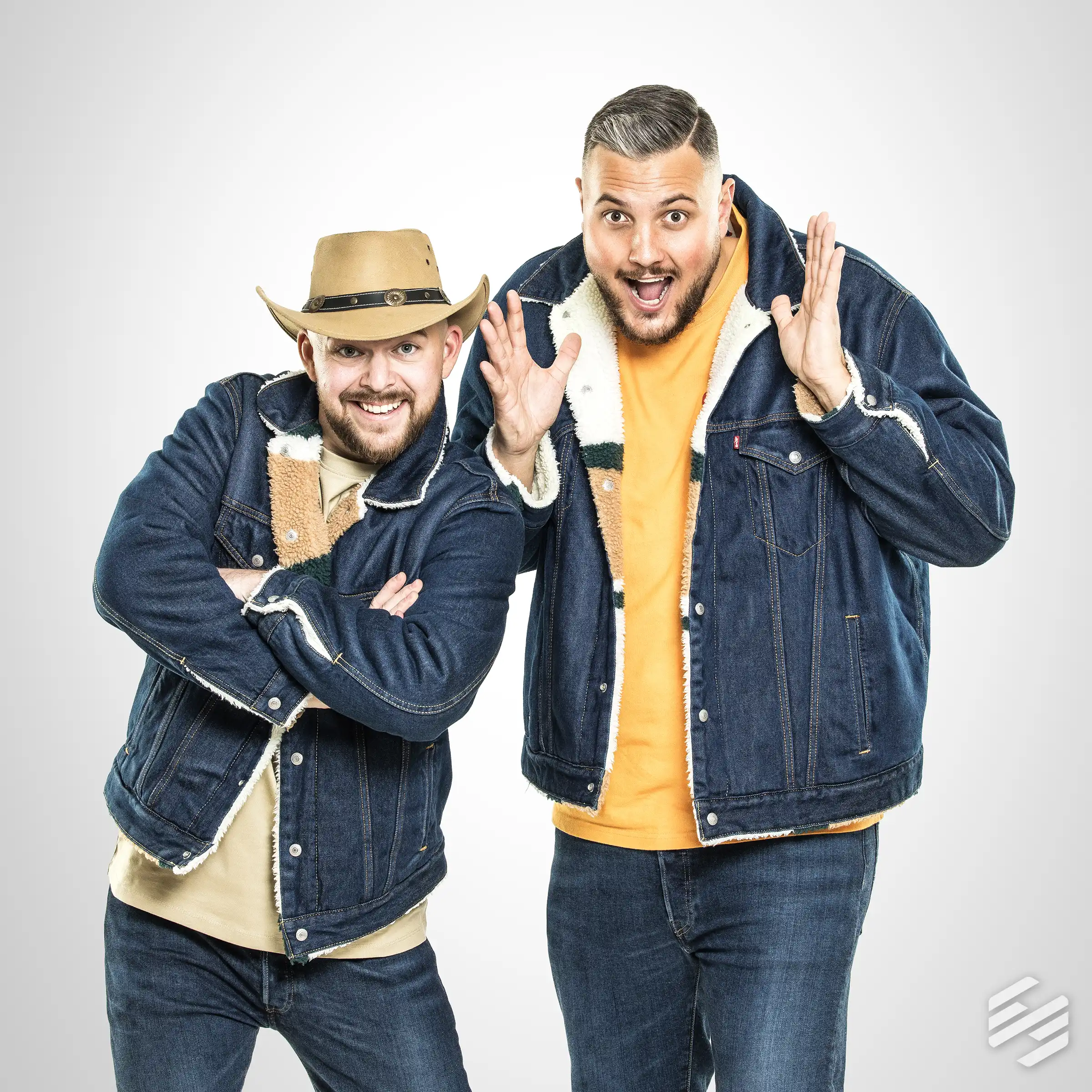 Elov & Beny, reklambild, porträttbild 2022. Bild: SHOOT IT Film & Foto i Örebro